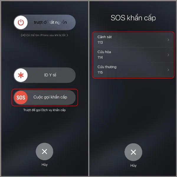 Hướng dẫn các bước gọi dịch vụ khẩn cấp trên iPhone