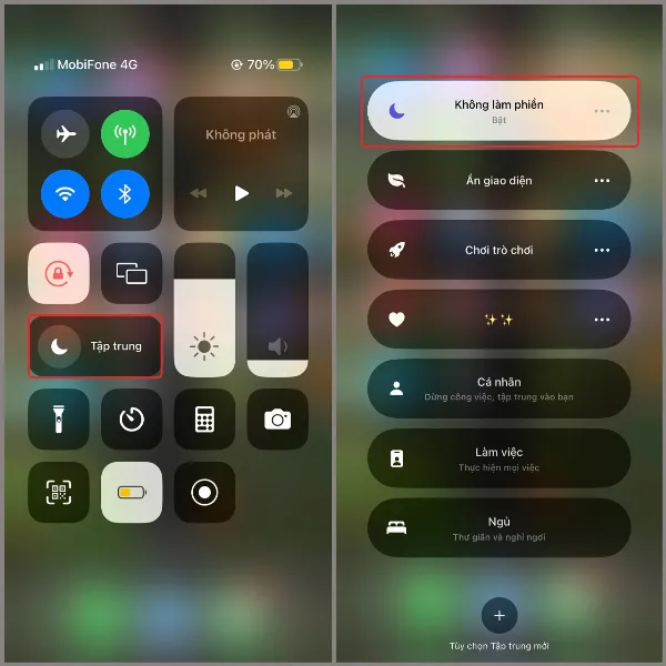 Hướng dẫn cách bật chế độ Không làm phiền khi quay màn hình iPhone 12