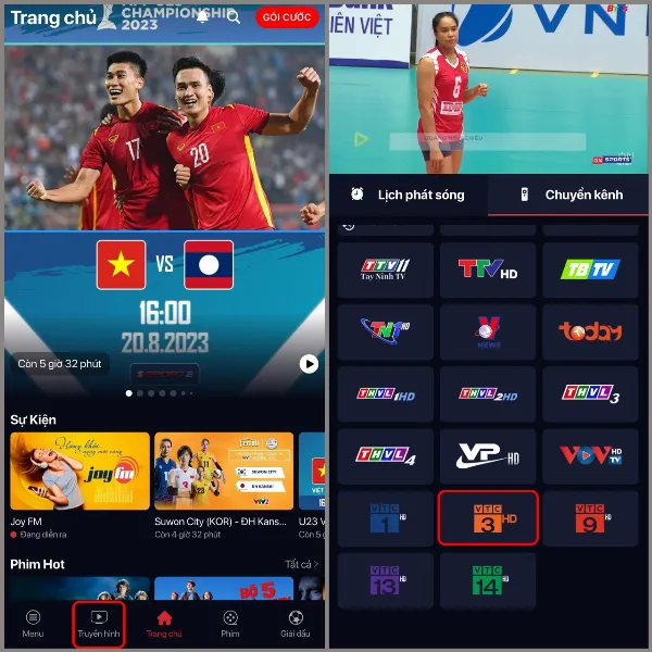 Hướng dẫn từng bước xem Bundesliga trên VTC3 qua VTVcab ON