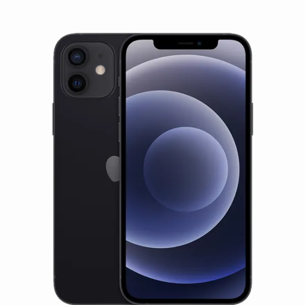 iPhone 12 phiên bản 128GB với thiết kế màu đen sang trọng, màn hình tai thỏ, camera kép chuyên nghiệp