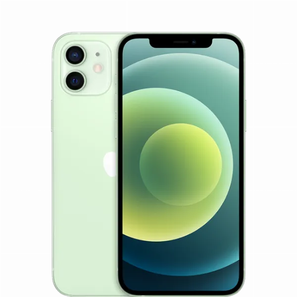iPhone 12 phiên bản 64GB với thiết kế màu xanh lá trẻ trung, màn hình OLED sắc nét, camera kép 12MP