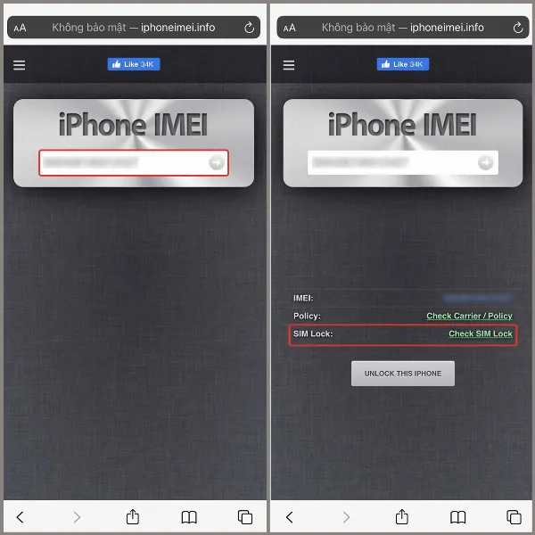Kiểm tra tình trạng khóa mạng của iPhone thông qua IMEI
