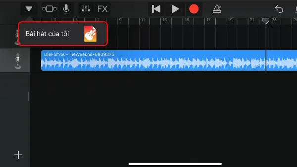 Lưu bài hát vừa chỉnh sửa