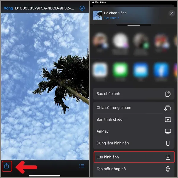 Lưu hình ảnh từ ứng dụng Tệp vào thư viện Ảnh trên iPhone