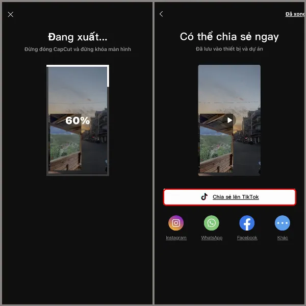 Lưu và chia sẻ video sau khi chèn ảnh