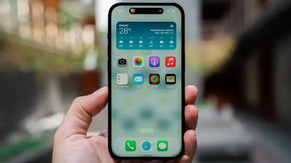 Màn hình Super Retina XDR với Dynamic Island trên iPhone 15 Pro