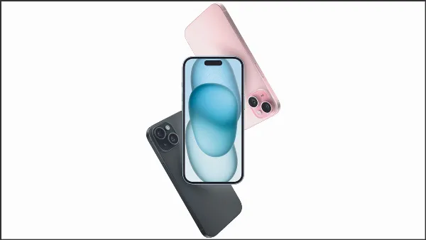 Mặt lưng iPhone 15 với thiết kế kính pha màu