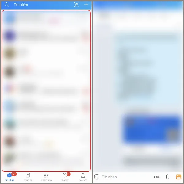 Mở cuộc trò chuyện Zalo