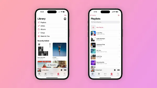 Mô tả ảnh: Giao diện Apple Music được tinh chỉnh trên iOS 16.4 Beta 1, hiển thị các danh sách phát và album được đề xuất