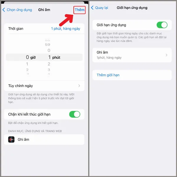 Cách khóa ứng dụng trên iPhone vô cùng đơn giản, giúp bạn có thể bảo mật thông tin riêng tư an toàn 100% 5 Mô tả các bước thiết lập thời gian khóa ứng dụng