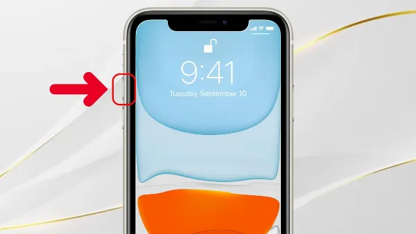 Mô tả cách nhấn nút tăng âm lượng trên iPhone