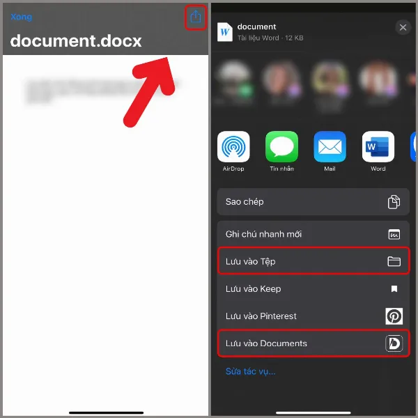 Mô tả cách truy cập và tải file Word từ Cloud của tôi trong Zalo về iPhone