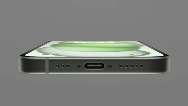 Mô tả: Cổng USB-C trên iPhone 15 Pro thay thế cho cổng Lightning trên iPhone 14 Pro