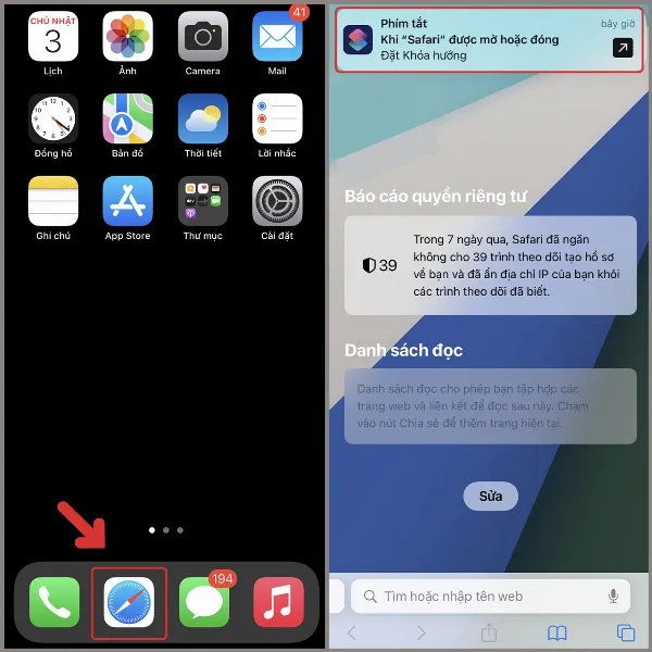 Mở ứng dụng, nhấn vào thông báo Đặt hướng khóa để xoay màn hình