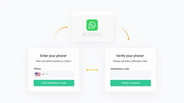 Một chiếc điện thoại hiển thị thông báo "Đang chờ xác minh" trên ứng dụng WhatsApp.
