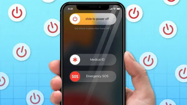 Một chiếc iPhone với màn hình hiển thị nút "Trượt để tắt nguồn", minh họa cho quá trình khởi động lại thiết bị