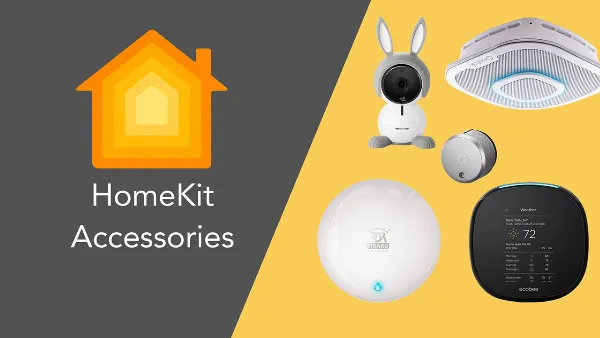 Một số thiết bị thông minh tương thích với Apple HomeKit, bao gồm bóng đèn, ổ cắm, khóa cửa, camera an ninh, bộ điều nhiệt