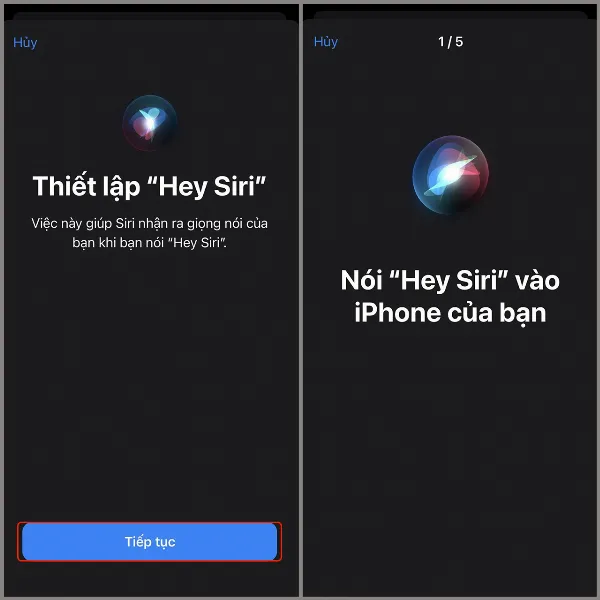 Người dùng nói Hey Siri để ra lệnh cho điện thoại