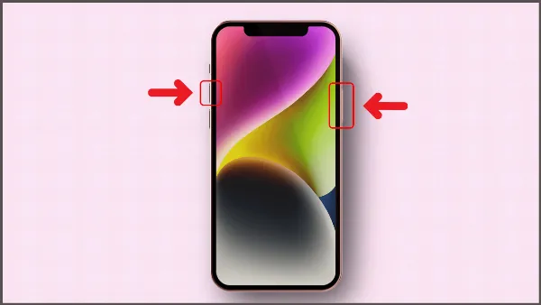 Nhấn giữ nút Nguồn và nút Âm lượng