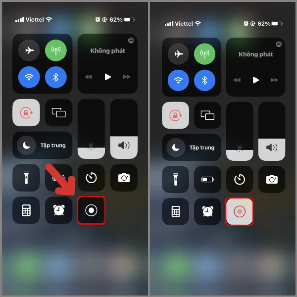 Nhấn vào biểu tượng Ghi màn hình