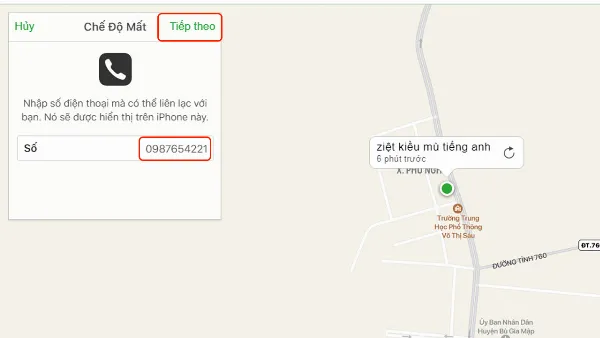 Nhập số điện thoại liên lạc để hiển thị trên màn hình khóa iPhone