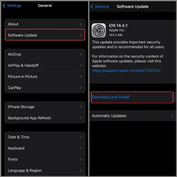 iOS 14.4.1 có gì mới? Cách cập nhật iOS 14.4.1 để tăng cường bảo mật cho iPhone và dùng tính năng mới 2 Quá trình tải về và cài đặt iOS 14.4.1, người dùng nên cắm sạc để đảm bảo không bị gián đoạn.