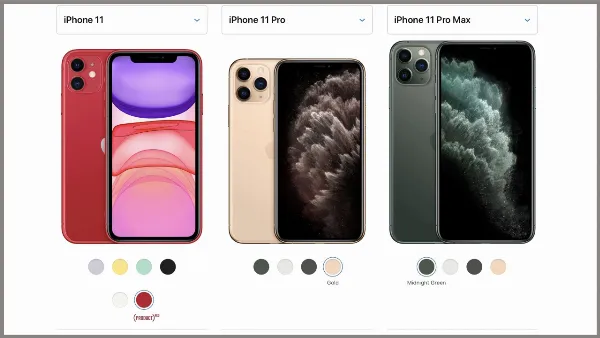 So sánh kích thước iPhone 11, iPhone 11 Pro và iPhone 11 Pro Max