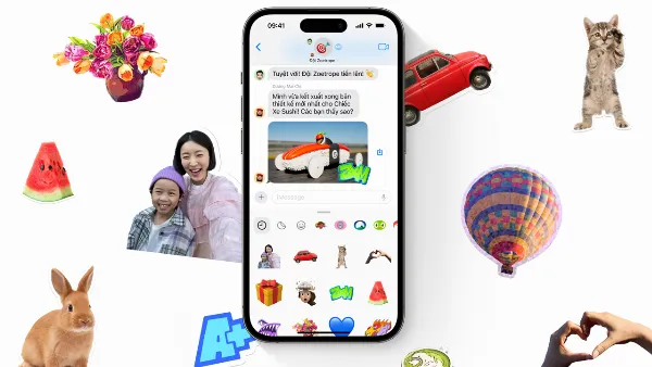 Sticker động trên iPhone 15 và 15 Plus - Sáng tạo nhãn dán độc đáo từ hình ảnh cá nhân