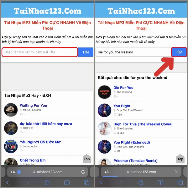 Tải bài hát yêu thích về iPhone qua Safari
