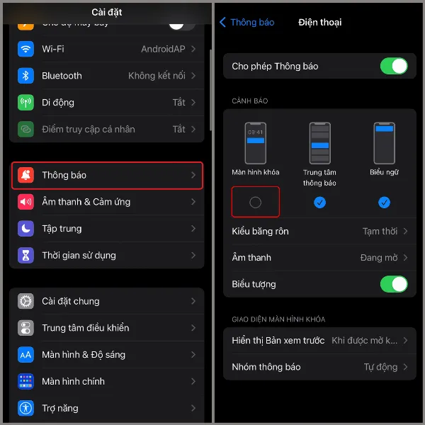 tat trung tam thong bao tren iphone2