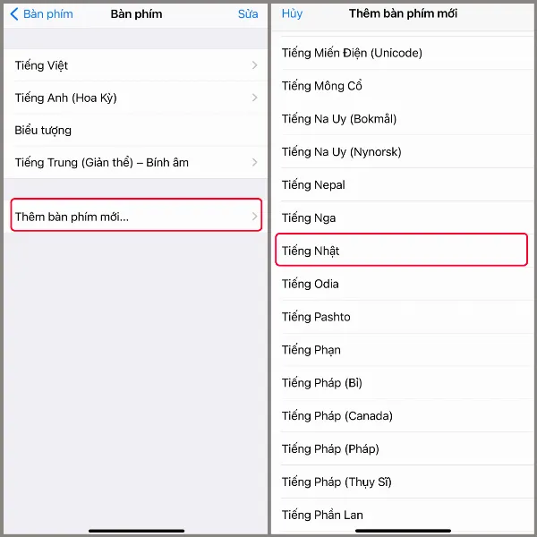 Thêm bàn phím tiếng Nhật trên iPhone