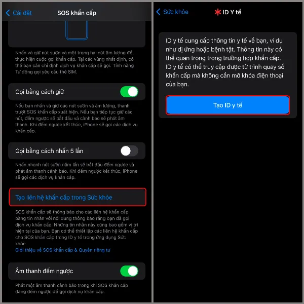 Cách tạo ID y tế trên iPhone để người khác giúp đỡ bạn kịp thời trong những trường hợp khẩn cấp 2 Thiết lập liên hệ khẩn cấp trong ứng dụng Sức khỏe