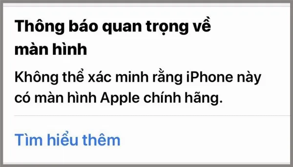 Thông báo linh kiện camera