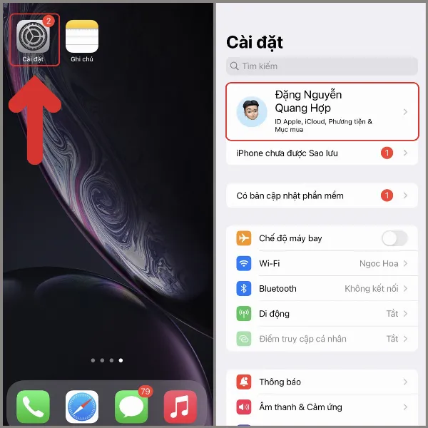 Thông tin tài khoản Apple ID
