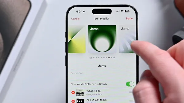 Tùy chọn thêm ảnh nghệ thuật vào danh sách phát trên Apple Music