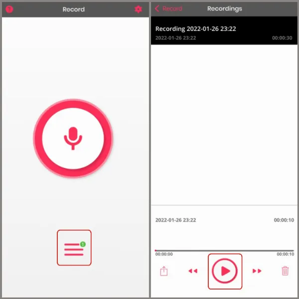 Ứng dụng Call Recorder cho phép người dùng nghe lại bản ghi âm
