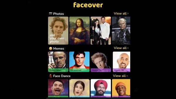 5 app chuyển giới giúp bạn biến thành anh chàng đẹp trai hoặc cô gái xinh đẹp chỉ với chiếc iPhone 10 Ứng dụng Faceover - Ví dụ về hoán đổi khuôn mặt