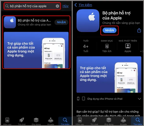 2 cách liên hệ hỗ trợ Apple để yêu cầu sửa chữa và giải quyết những vấn đề về iPhone của bạn hiệu quả 1 Ứng dụng Hỗ Trợ Apple trên App Store