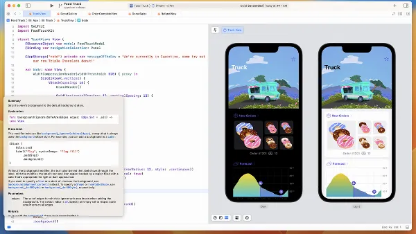 Ví dụ về giao diện ứng dụng được thiết kế với SwiftUI