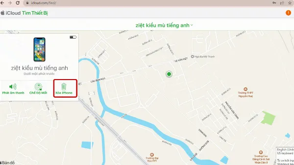 Xóa iPhone từ xa qua iCloud